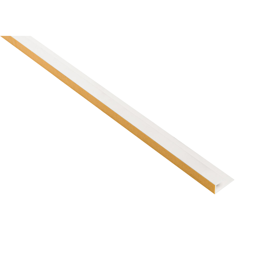 PVC U-klikprofiel dubbelzijdig tape wit