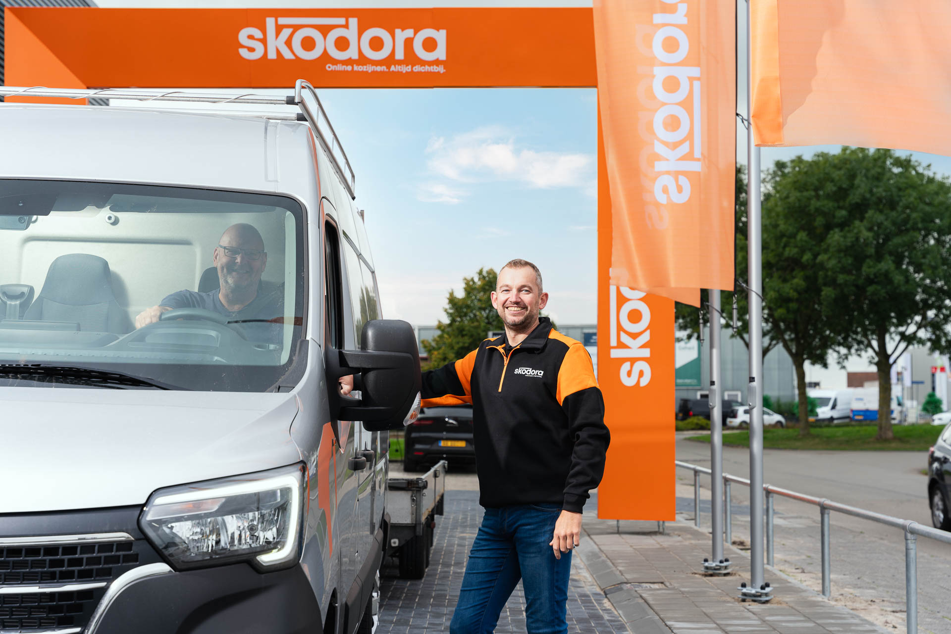 Skodora Wietze met klant