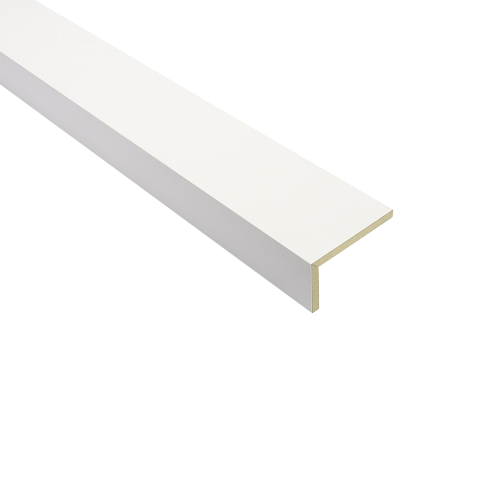dagkant afwerking hoekprofiel 70 x 40 mm wit