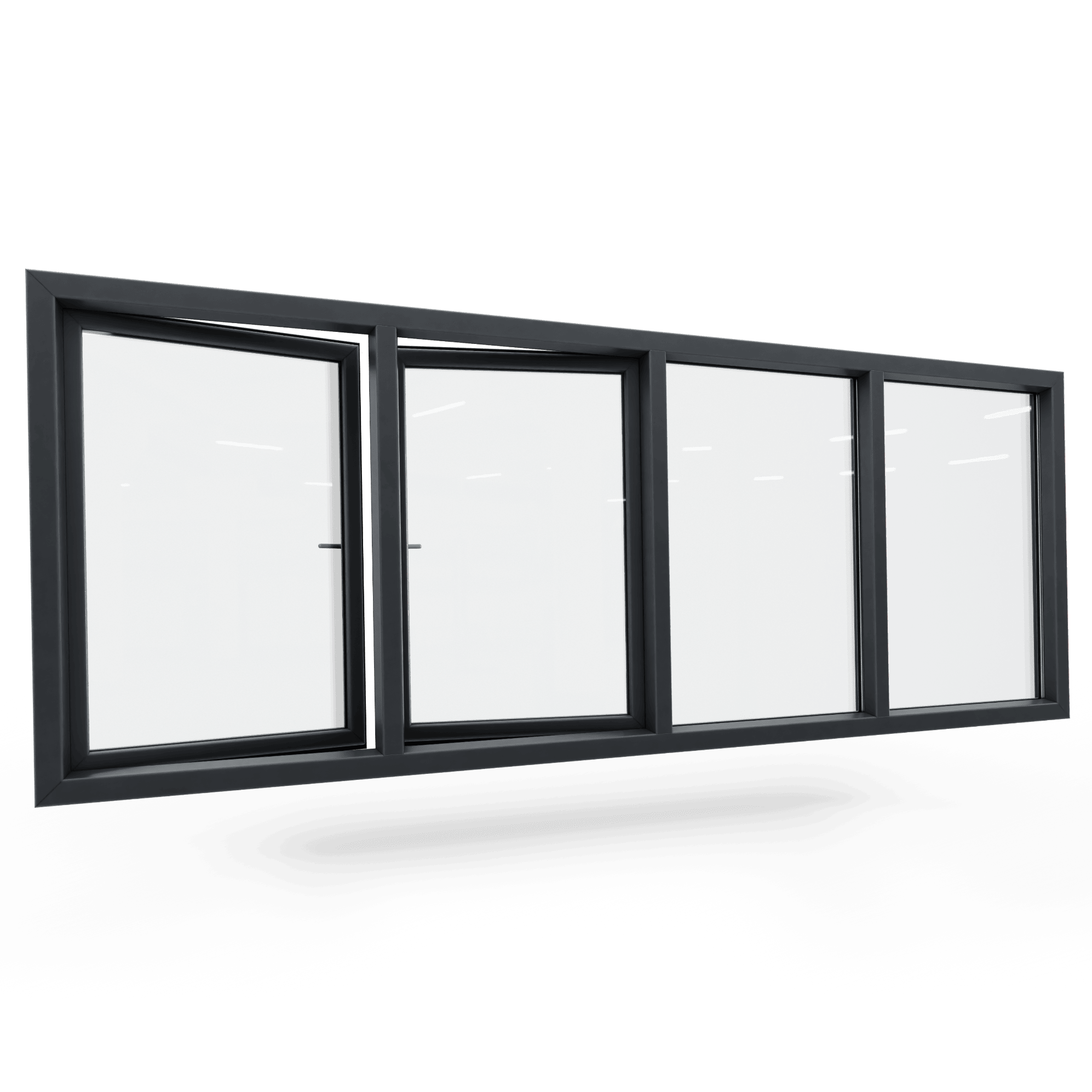kunststof-kozijn met-2-draaikiepraam-en- 2-vast-glas-horizontaal